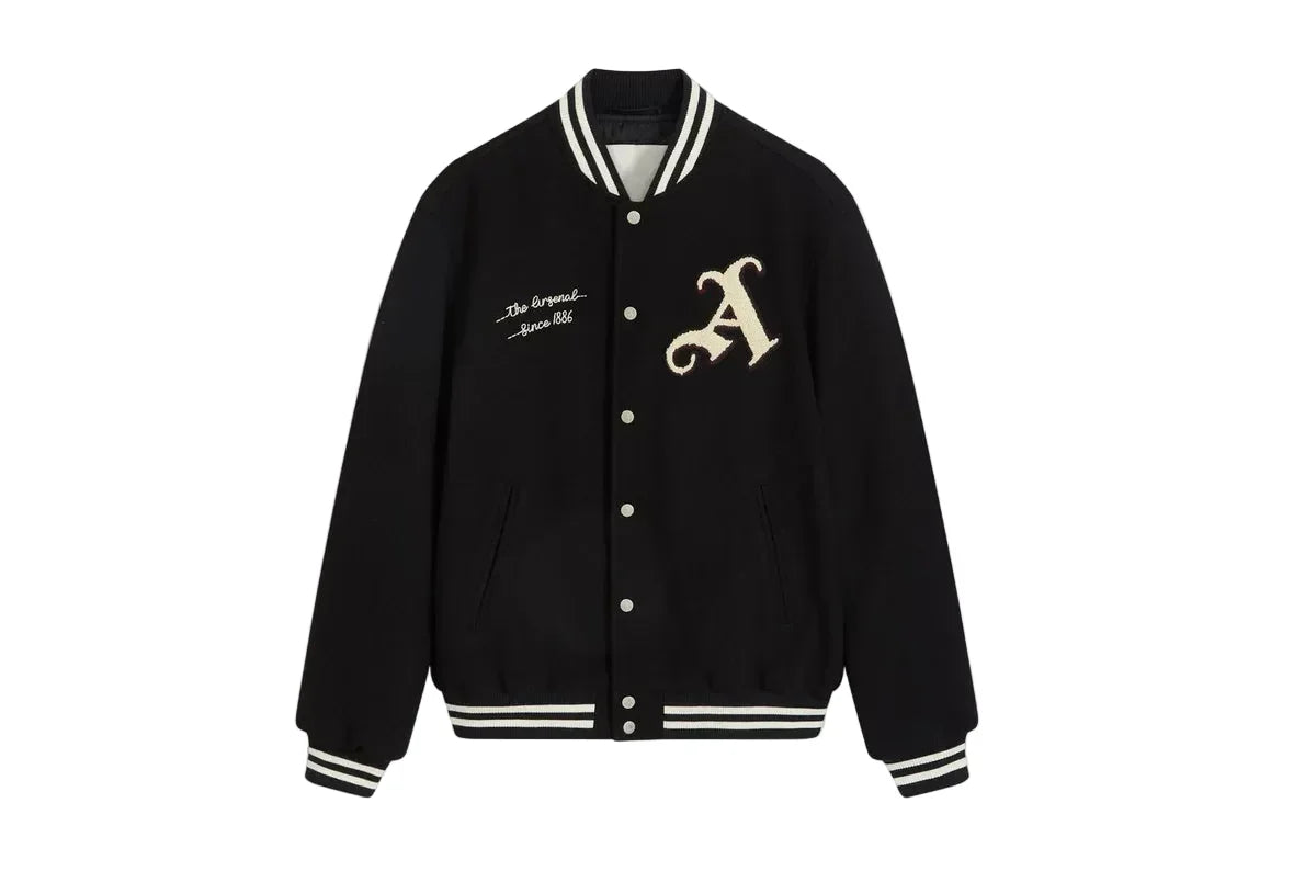 Arsenal Classics Stadium Black Varsity Jacket