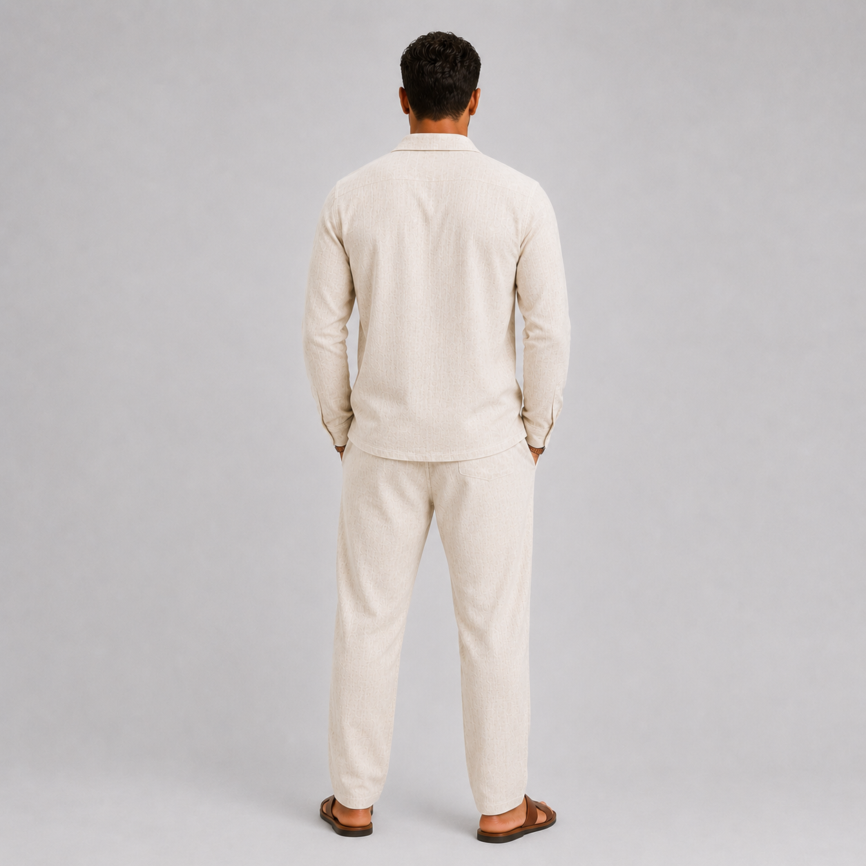 Optew Men’s Linen Two Piece Set
