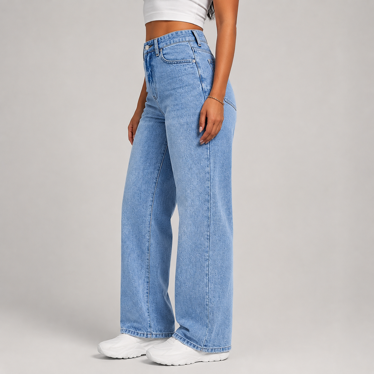 Optew Women's Jeans – Wide-Leg High-Waist Denim