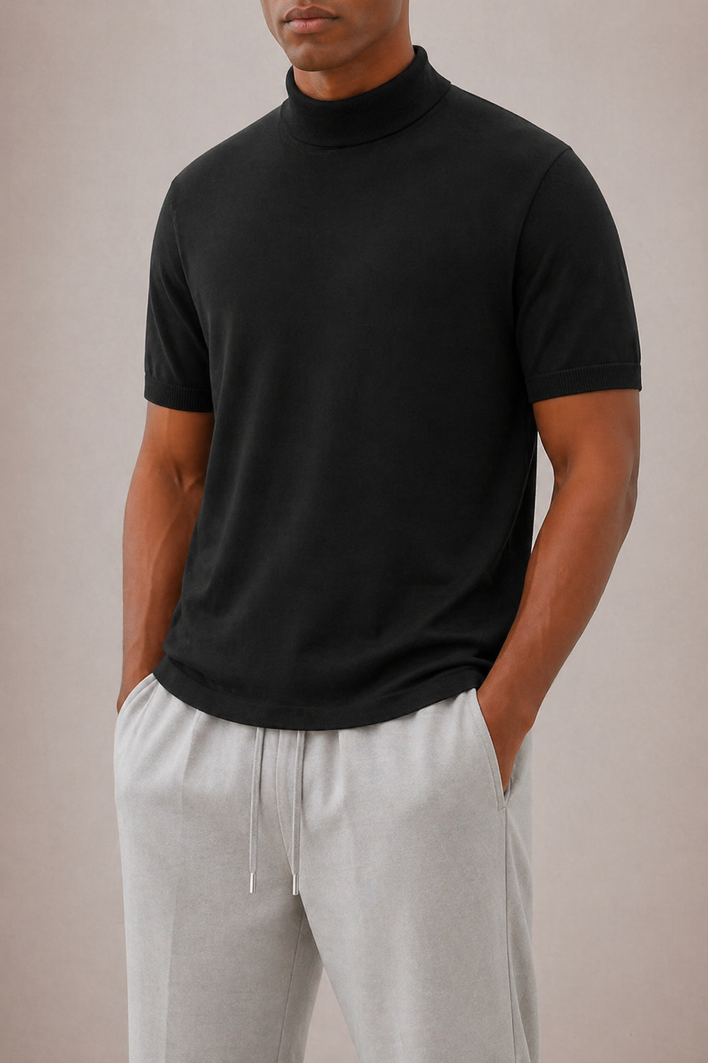 Optew Men’s Turtleneck T-Shirt