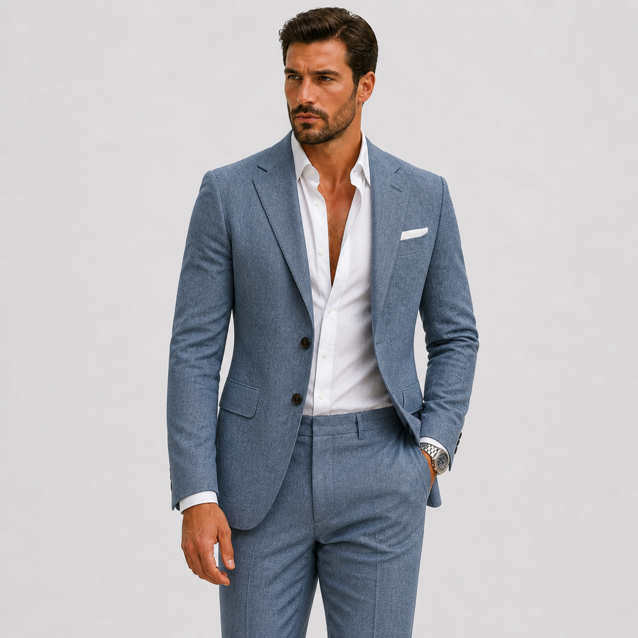 Optew Men’s Linen Suit