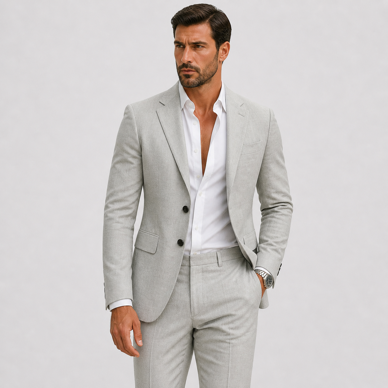 Optew Men’s Linen Suit