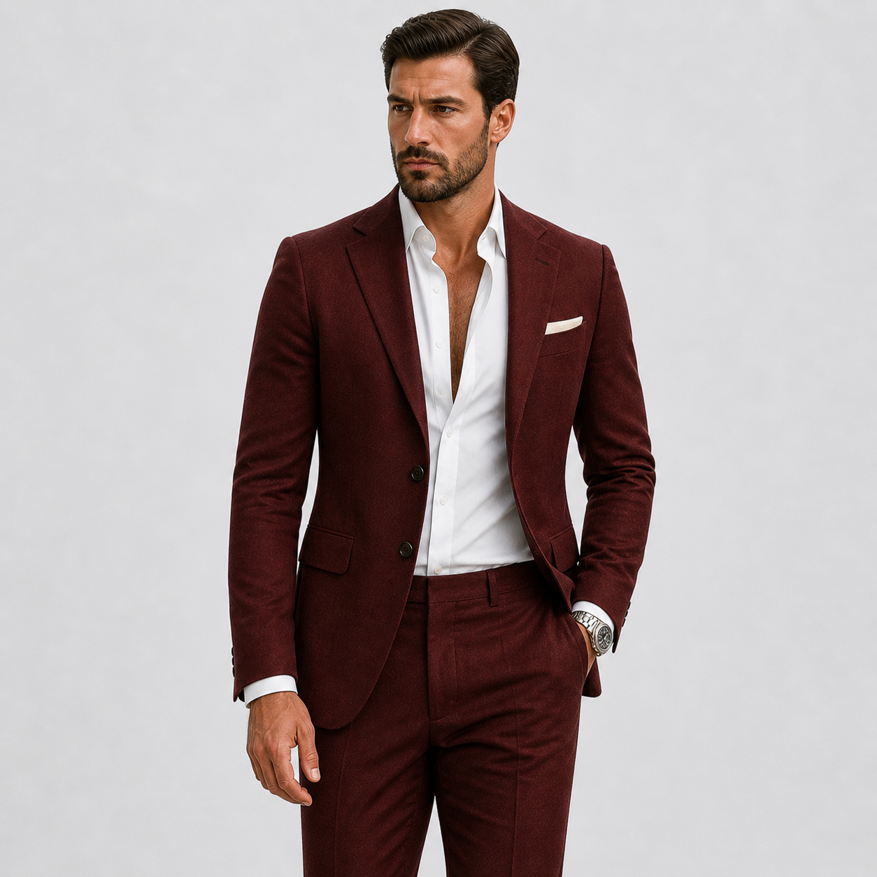 Optew Men’s Linen Suit