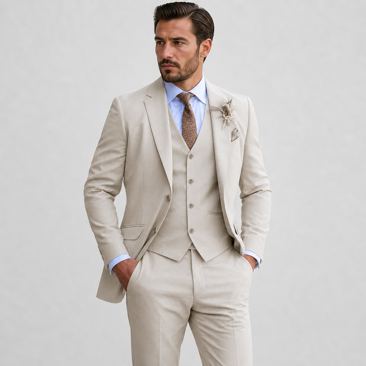 Optew Men’s Three Piece Suit