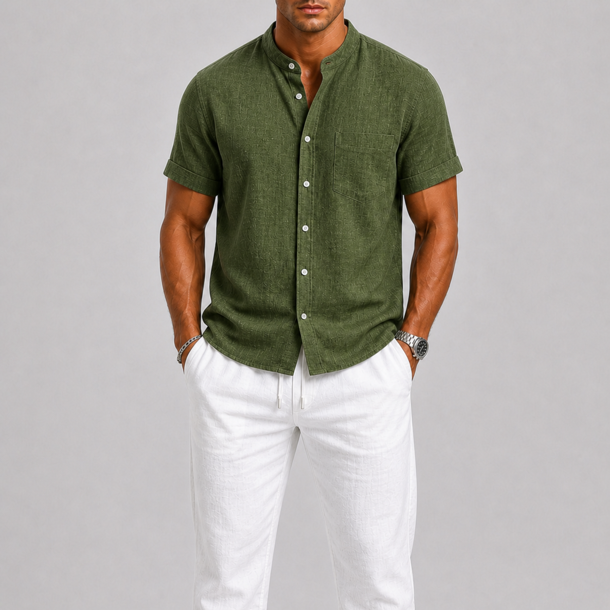 Optew Men’s Linen Set