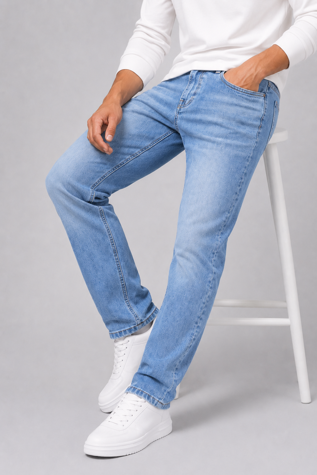 Optew Men’s Classic Straight-Fit Stretch Jeans