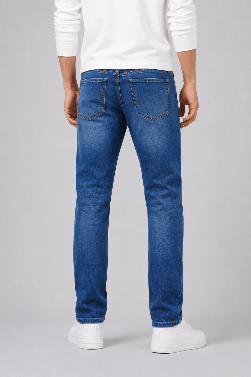 Optew Men’s Classic Straight-Fit Stretch Jeans