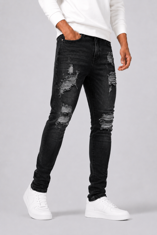 Optew Men’s Slim-Fit Distressed Jeans