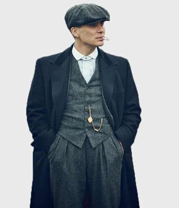 Thomas Shelby Peaky Blinders Black Wool Coat