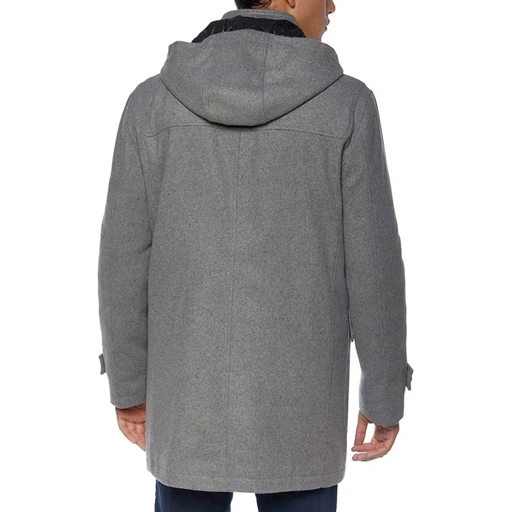 Classic Grey Wool Duffle Coat