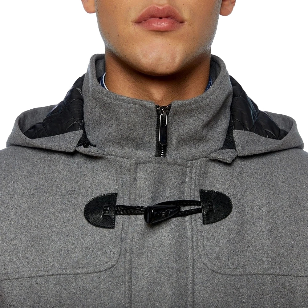 Classic Grey Wool Duffle Coat