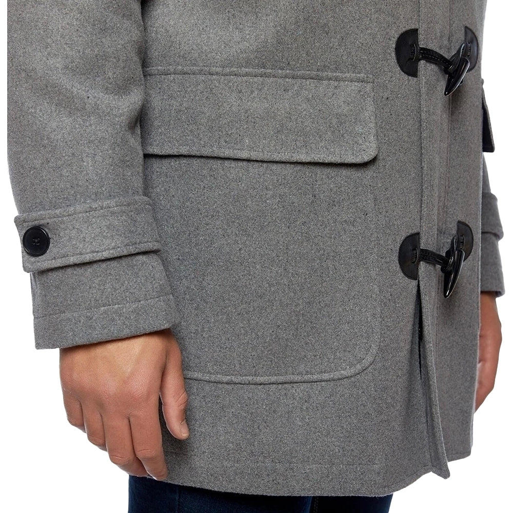 Classic Grey Wool Duffle Coat