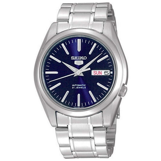 Seiko 5 Automatic Blue Dial Steel Strap Men's Wristwatch SNKL43K1