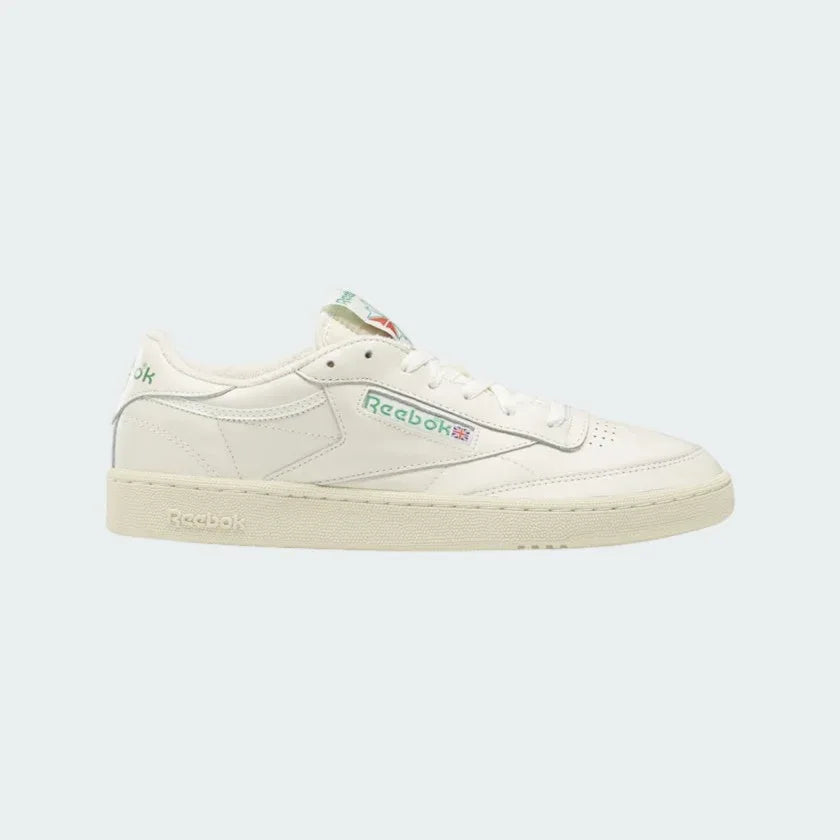 Reebok Classic Club C 85 Vintage Unisex Chalk Leather Trainers DV6434