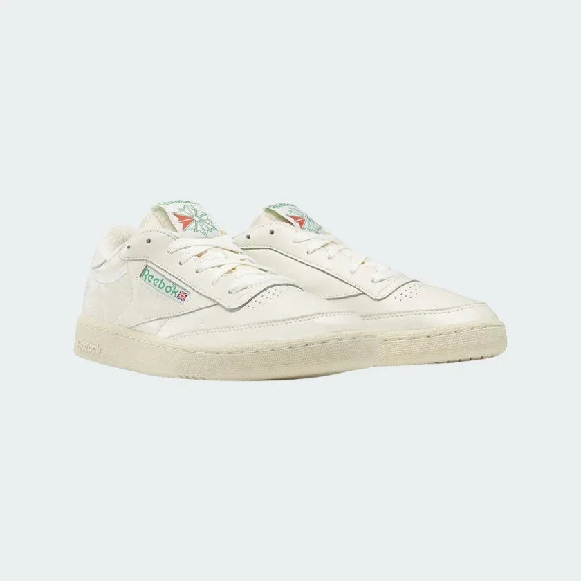 Reebok Classic Club C 85 Vintage Unisex Chalk Leather Trainers DV6434