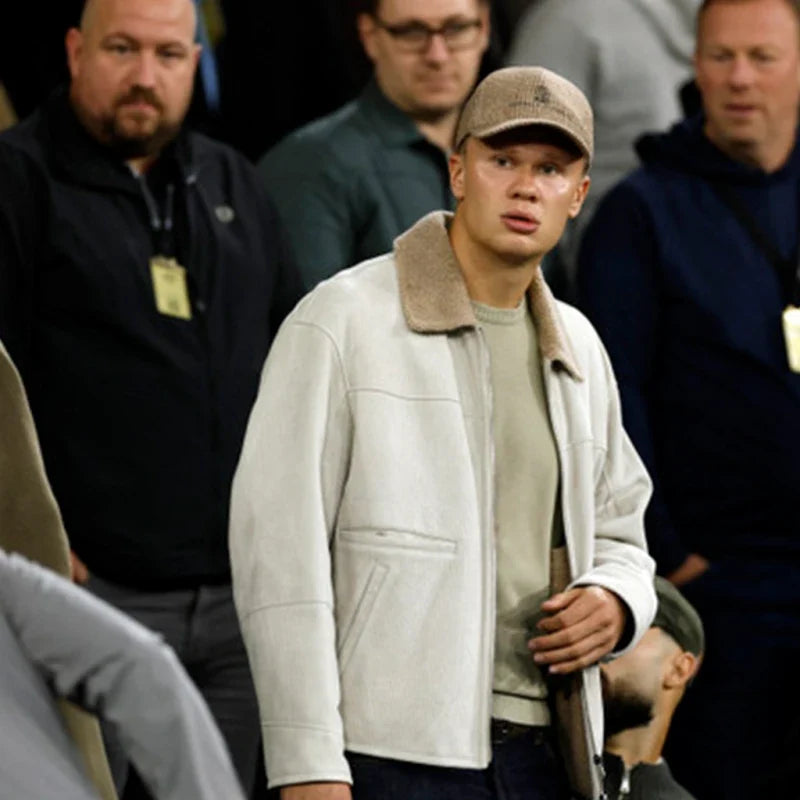 Etihad Stadium 2026 Erling Haaland White Jacket