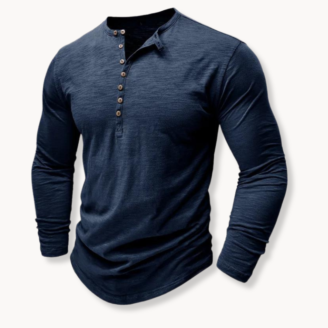 Optew Men’s Cotton Henley Shirt