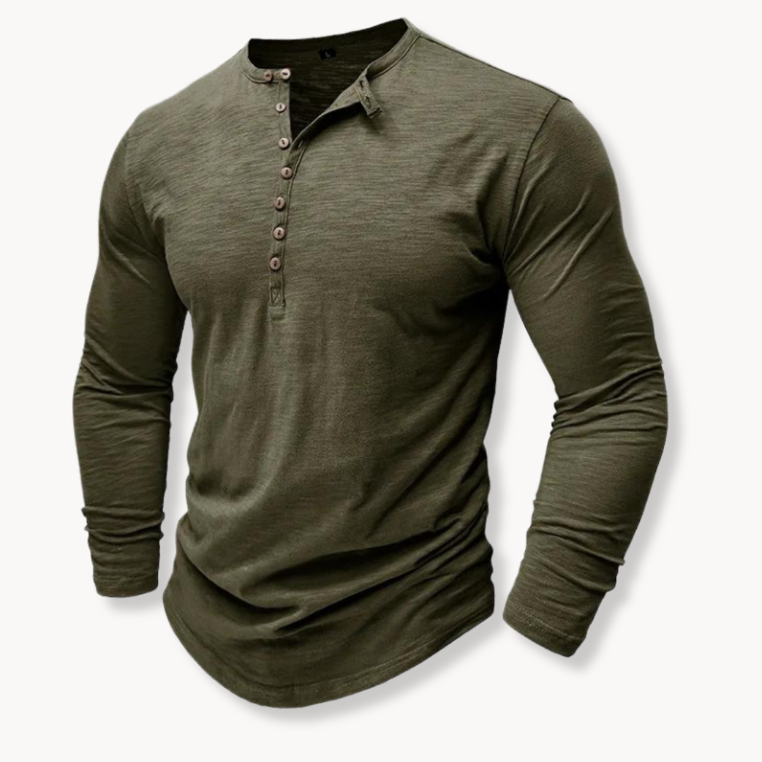 Optew Men’s Cotton Henley Shirt