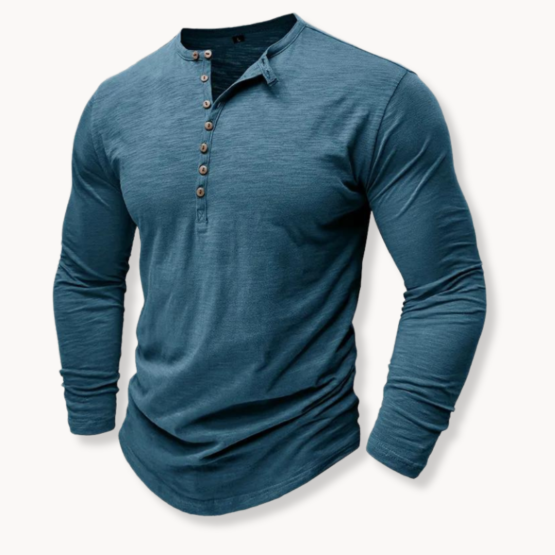 Optew Men’s Cotton Henley Shirt