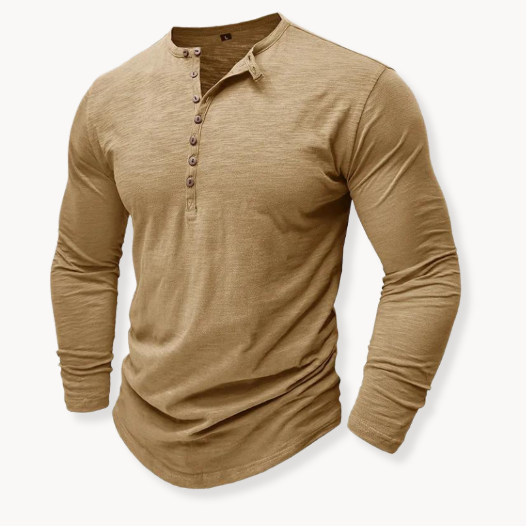 Optew Men’s Cotton Henley Shirt