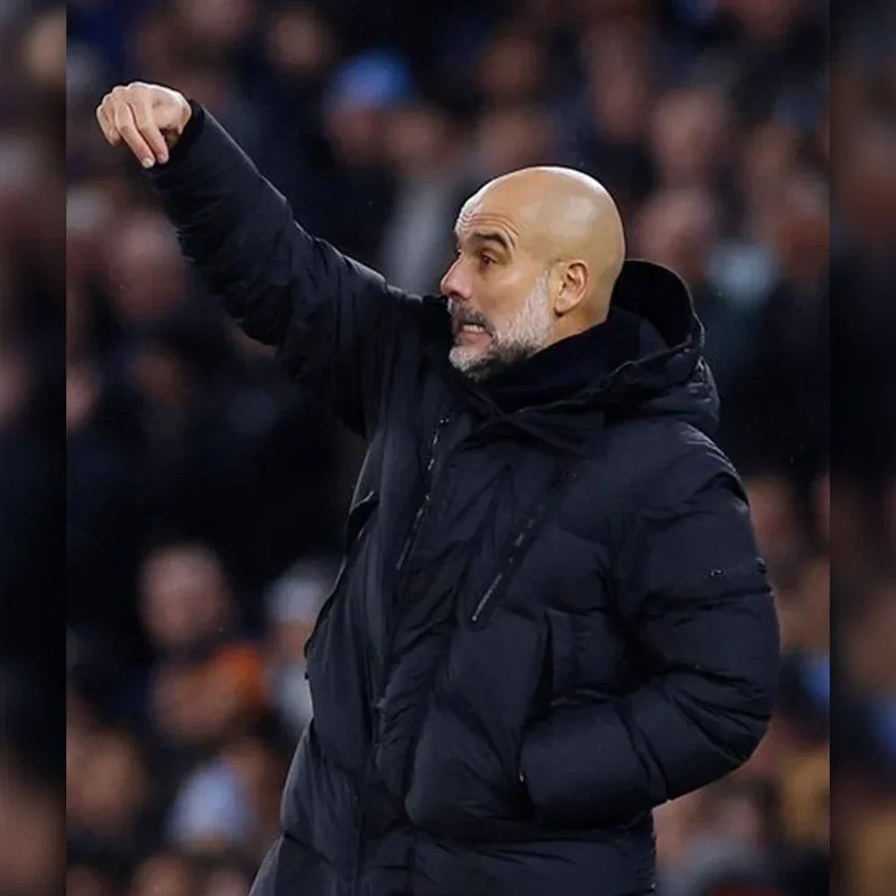 Pep Guardiola Black Puffer Coat