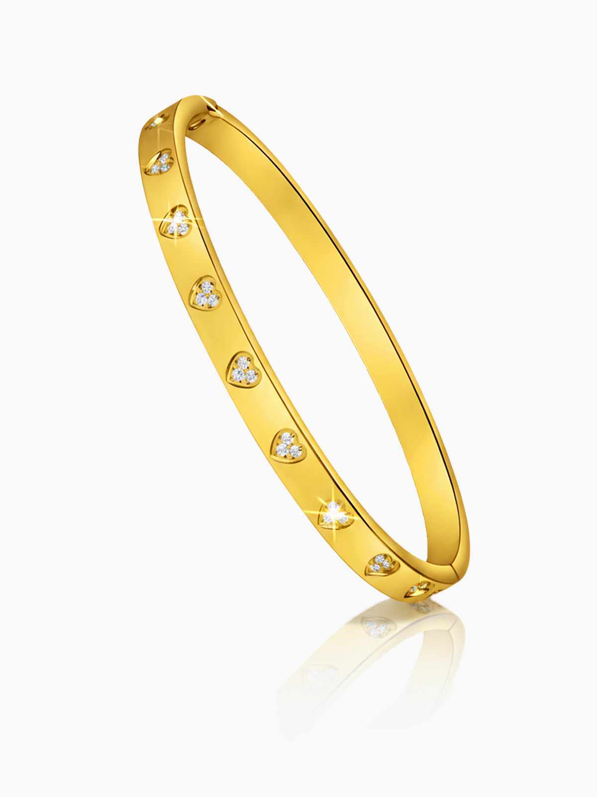 Eternity Love Heart Bangle