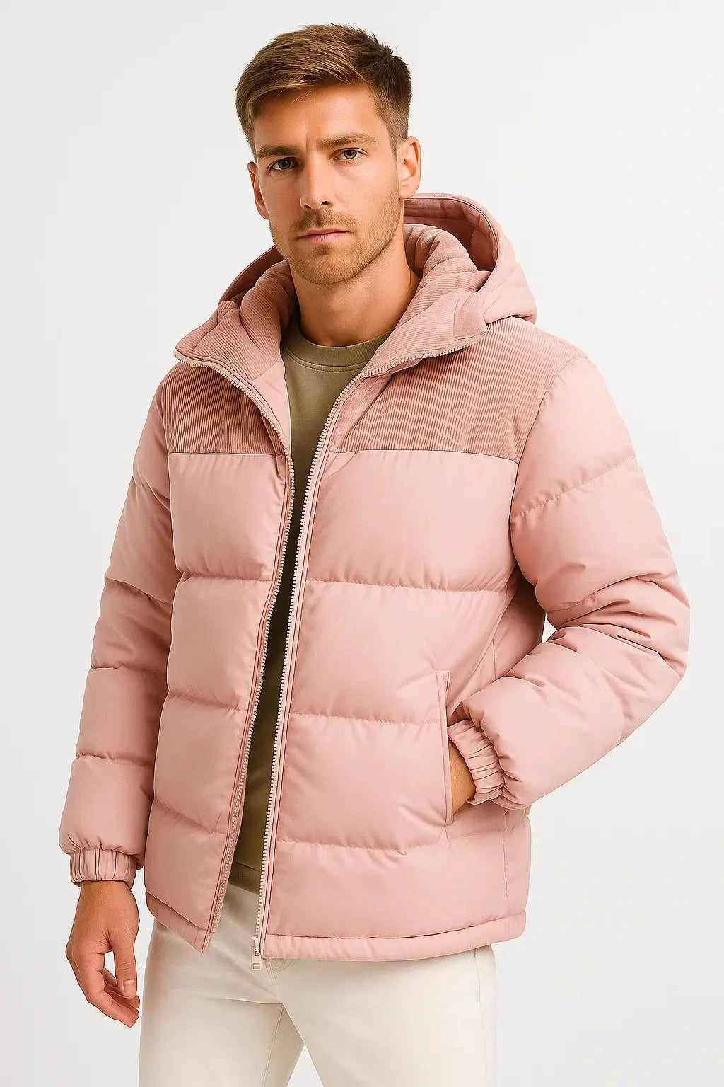 Optew Men's Puffer Jacket Lightweight Insulated with Hood and Pockets