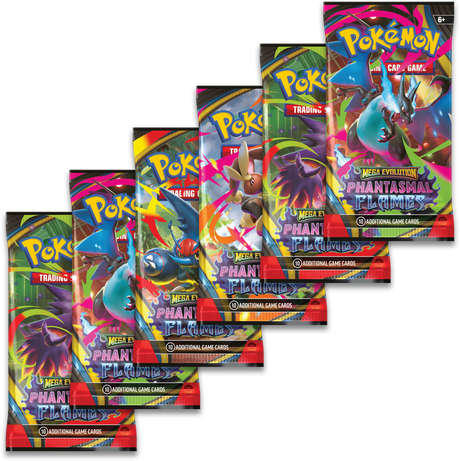 Pokémon TCG – Mega Evolution – Phantasmal Flames Booster Bundle (6 Packs)