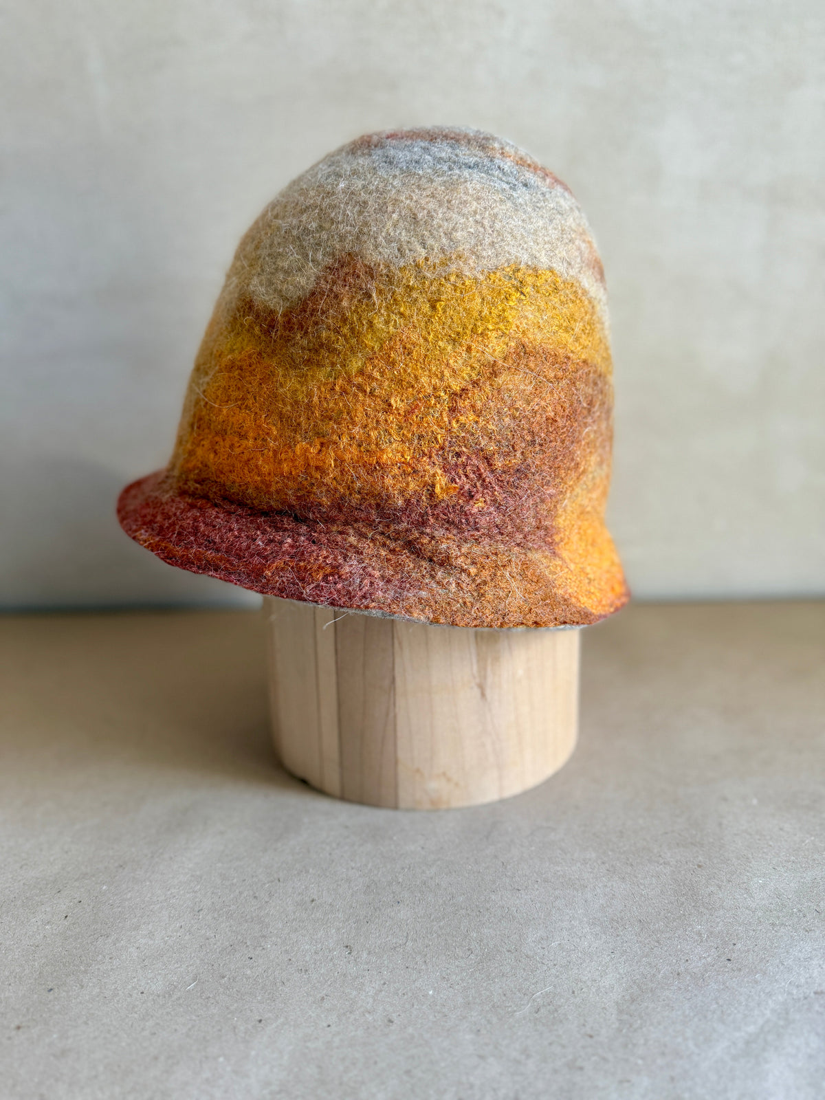 Thicker Double-Sided Felted Wool Sauna Hat - Custom Name