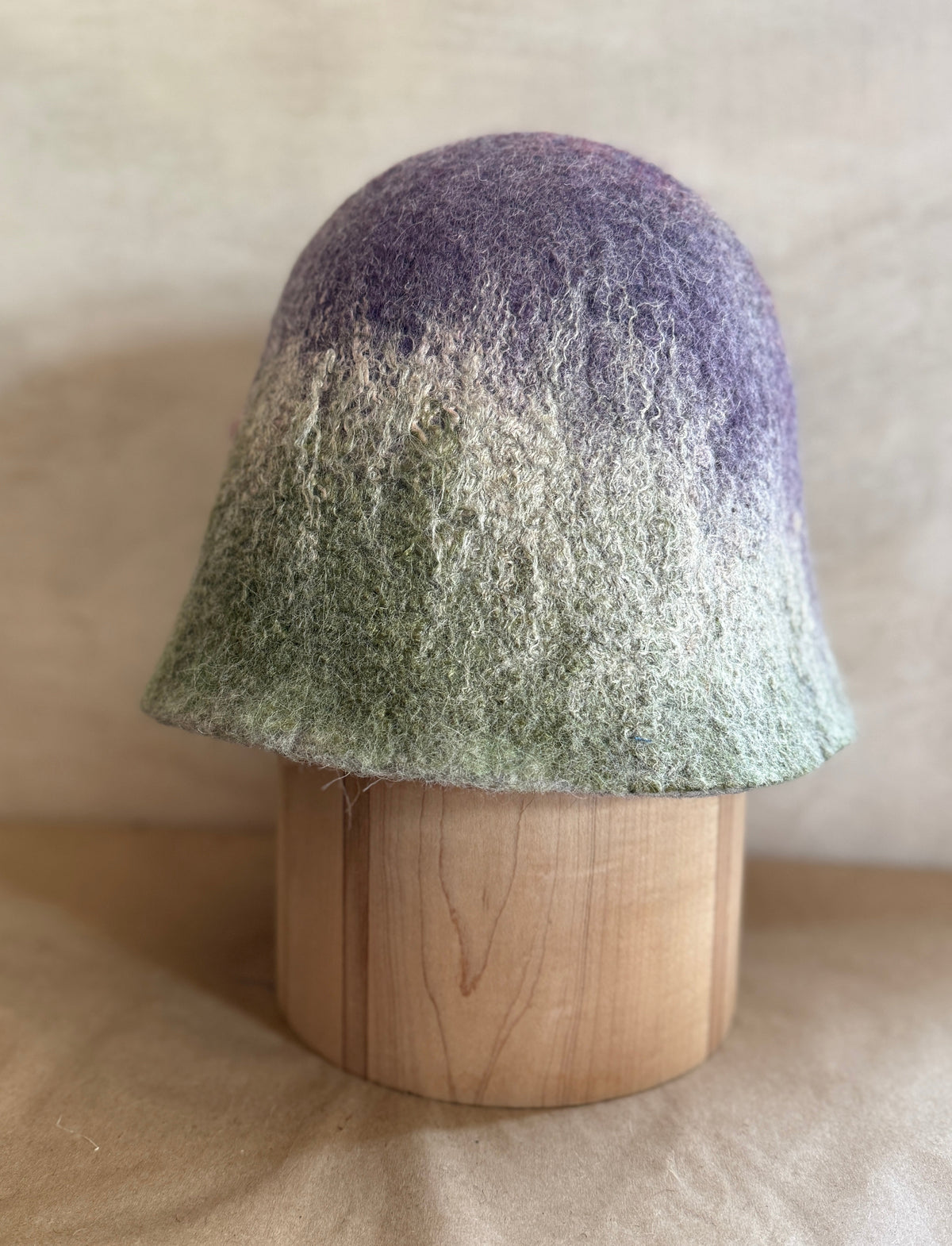 Thicker Double-Sided Felted Wool Sauna Hat - Custom Name