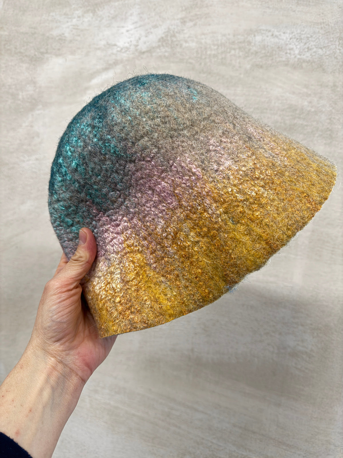 Thicker Double-Sided Felted Wool Sauna Hat - Custom Name