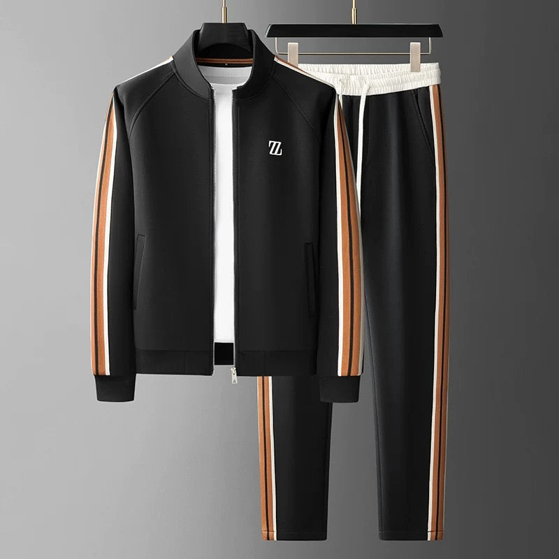 Optew Men’s Striped Zip Tracksuit Set