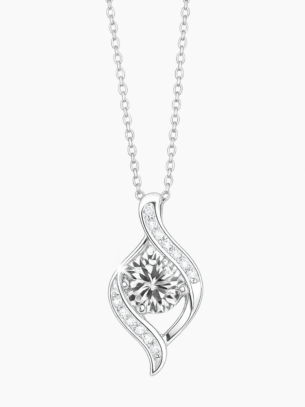 Sterling Silver Infinity Love Necklace
