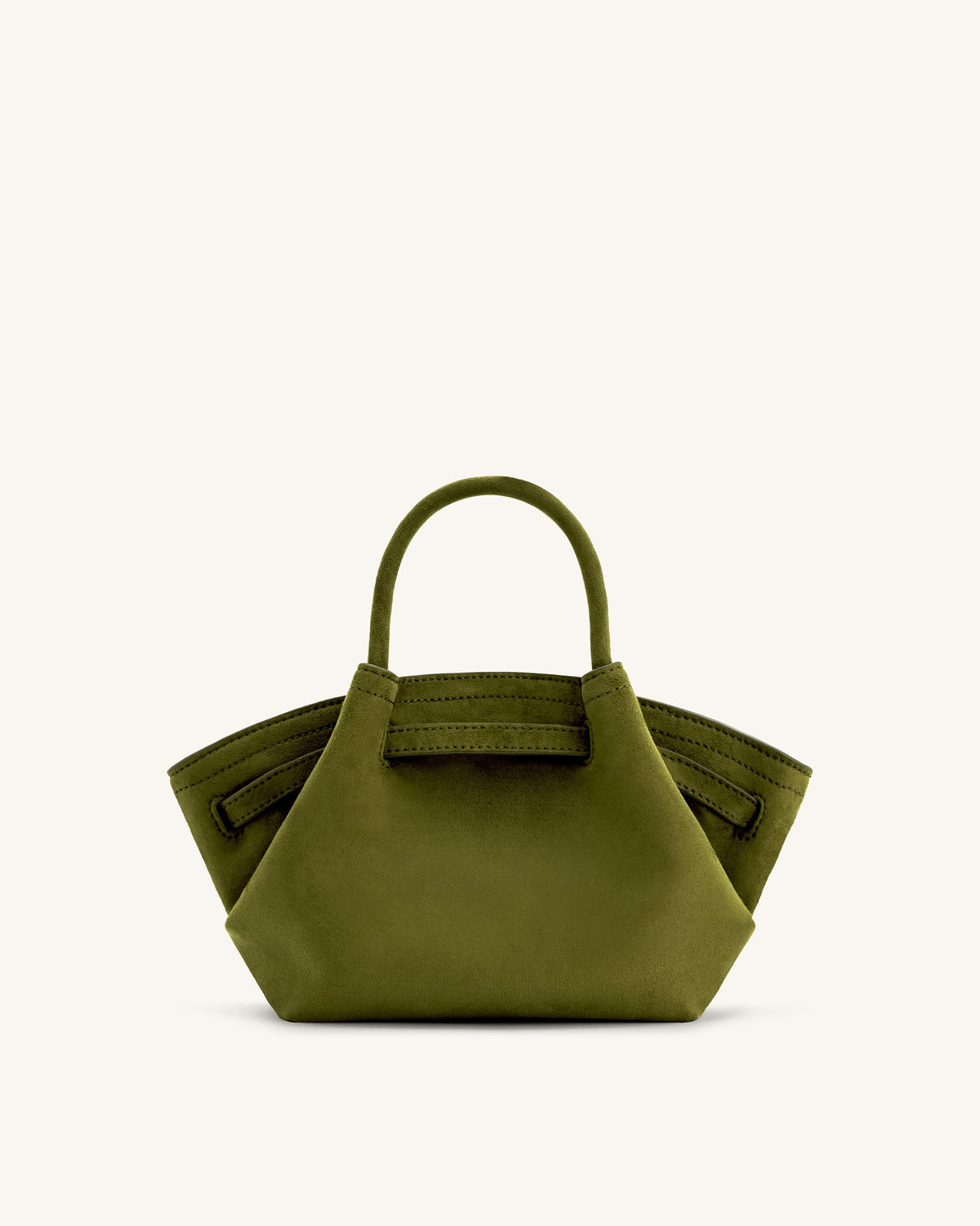 Optew Hana Mini Faux Suede Tote Bag - Dark Olive