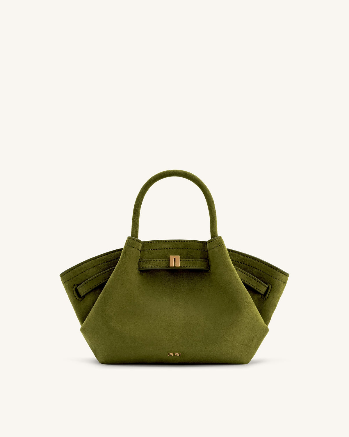 Optew Hana Mini Faux Suede Tote Bag - Dark Olive