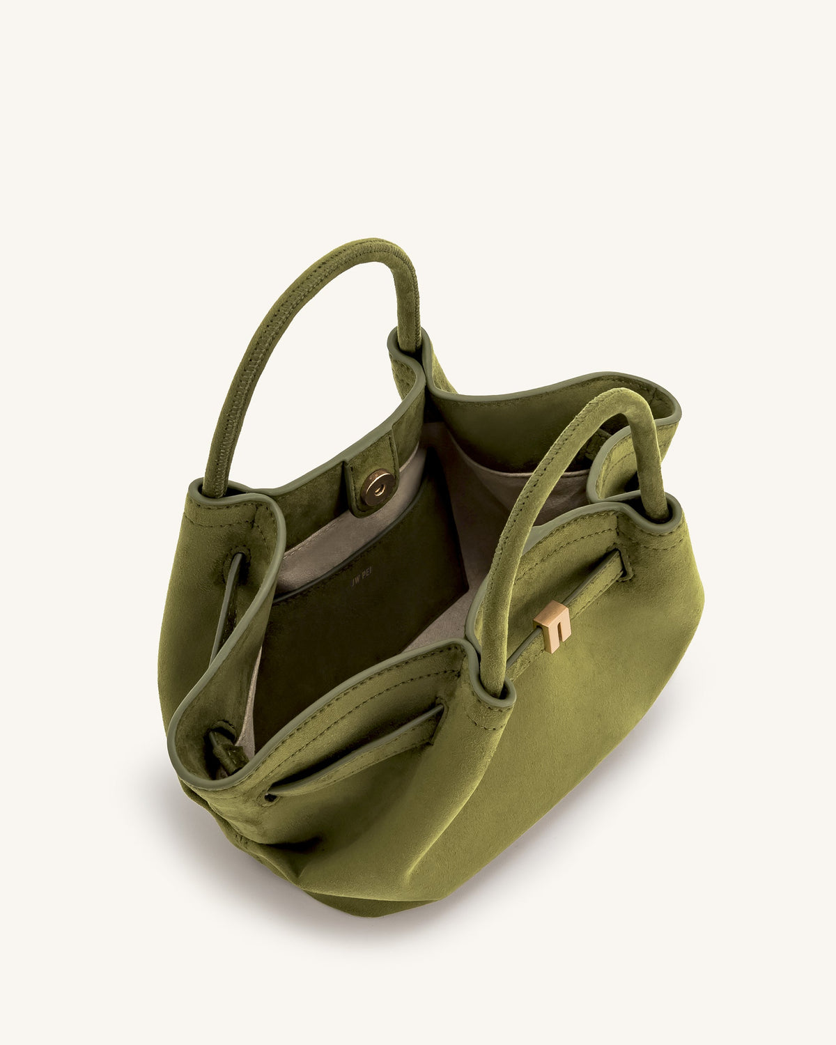 Optew Hana Mini Faux Suede Tote Bag - Dark Olive