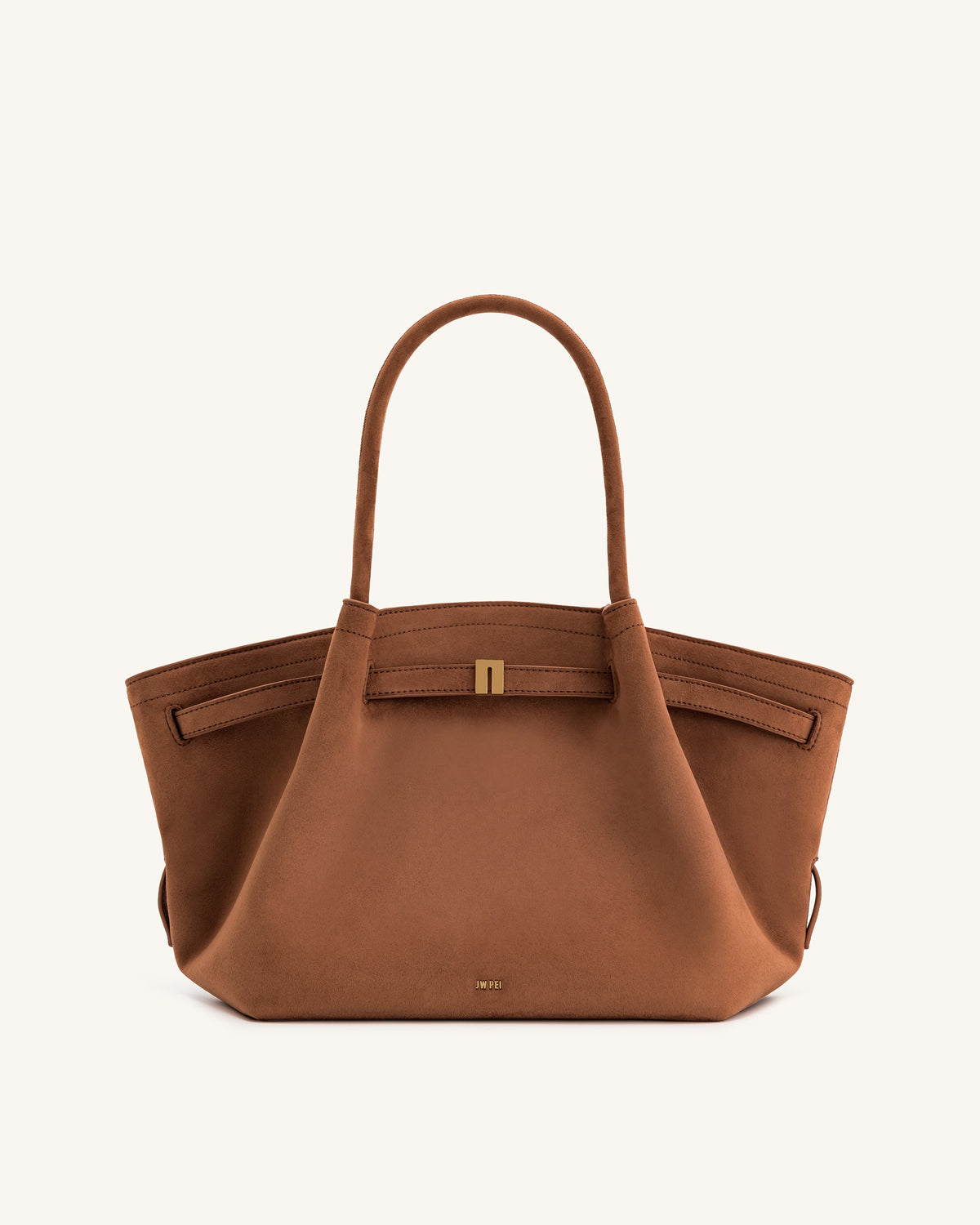Optew Hana Medium Faux Suede Tote Bag - Brown