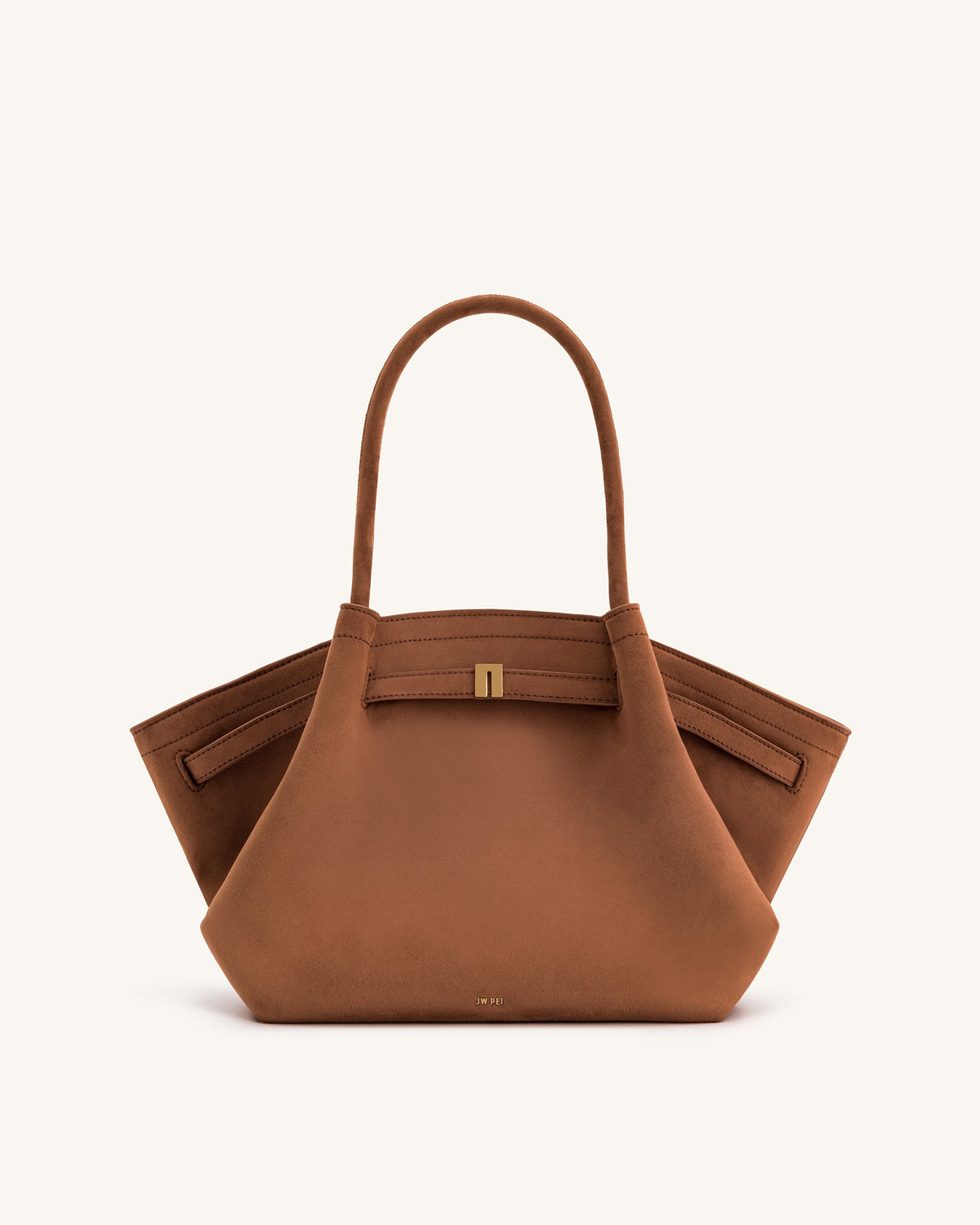 Optew Hana Medium Faux Suede Tote Bag - Brown