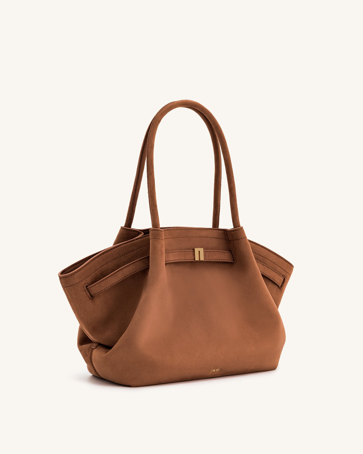 Optew Hana Medium Faux Suede Tote Bag - Brown