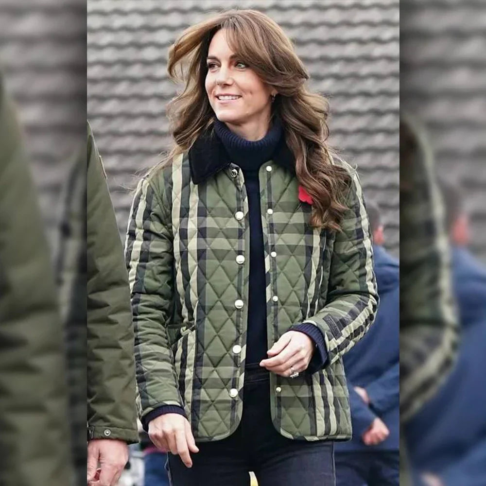 Kate Middleton Green Quilted Jacket