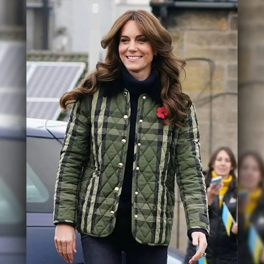 Kate Middleton Green Quilted Jacket