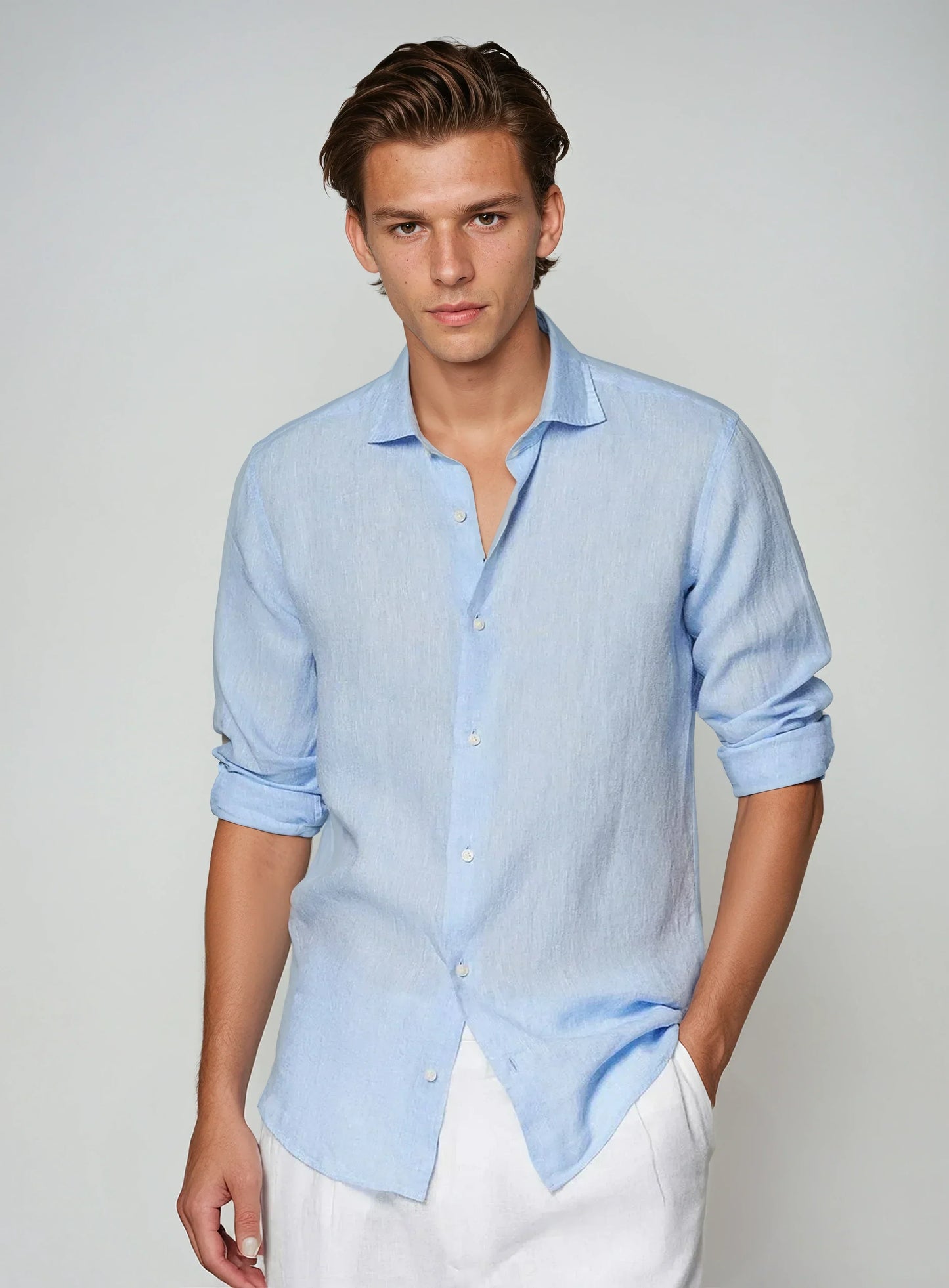 Optew Men’s Linen Button Shirt