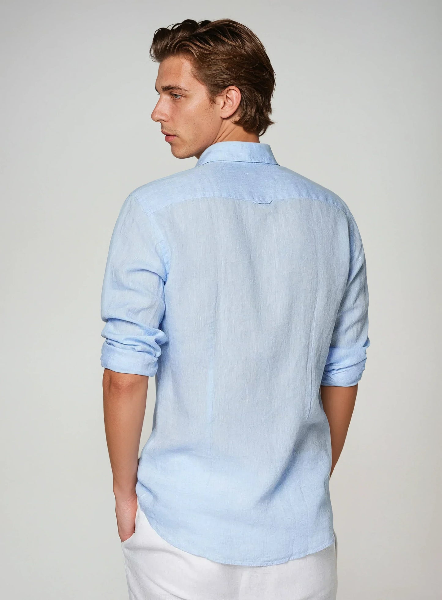 Optew Men’s Linen Button Shirt