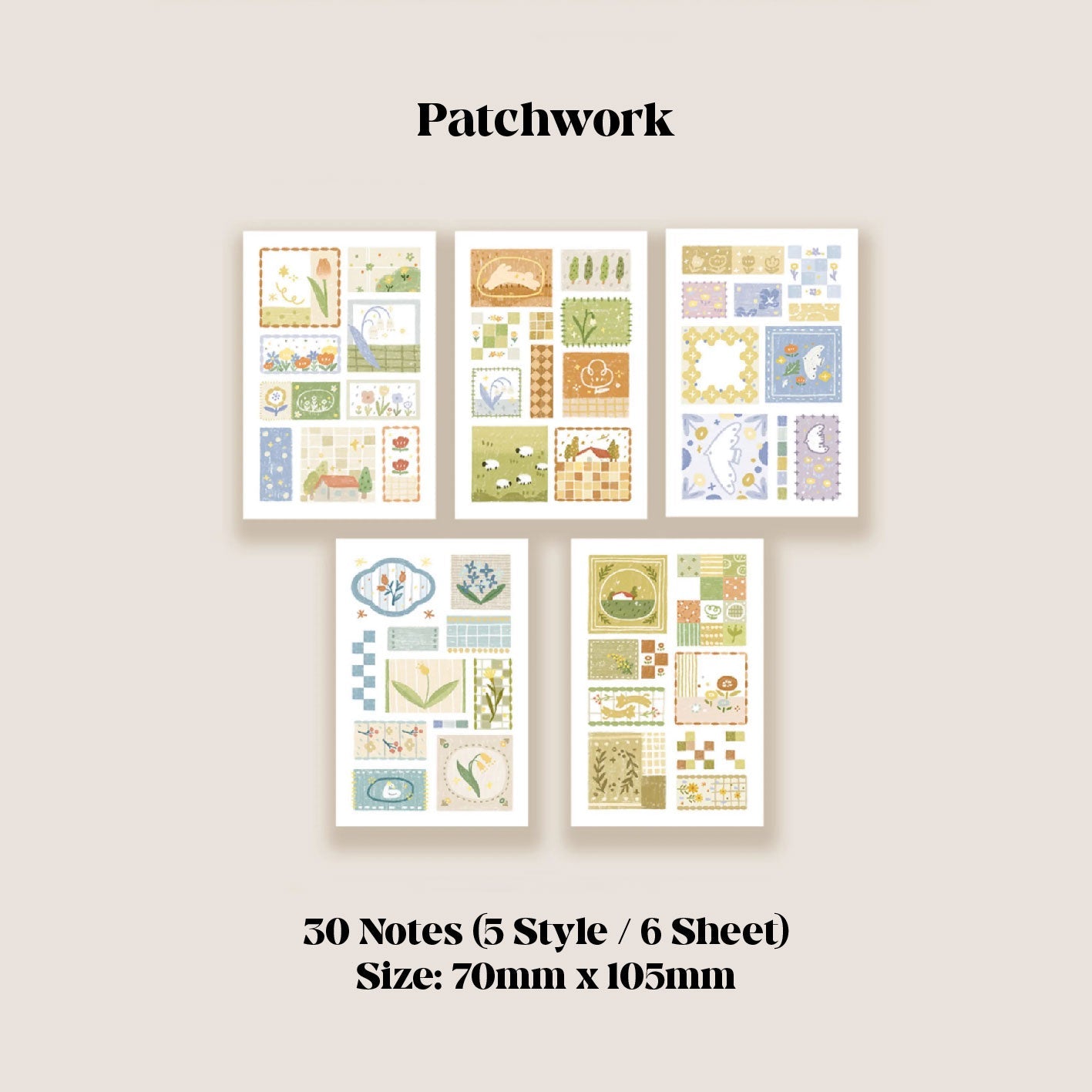 Orange Studio - Patchwork Small Clips Scrapbook Decorative Paper