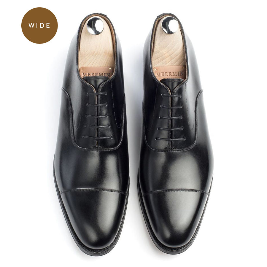 101198 - Black Calf Cap Toe Oxford - G