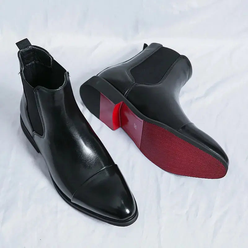 Optew Men's Chelsea Boots Premium Leather Comfortable Everyday Wear