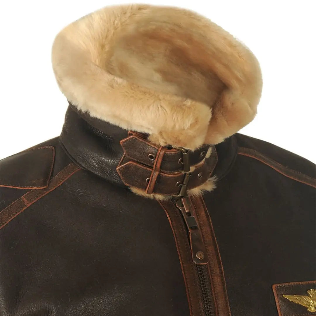Optew Men’s Fleece-Lined Bomber Jacket with Collar