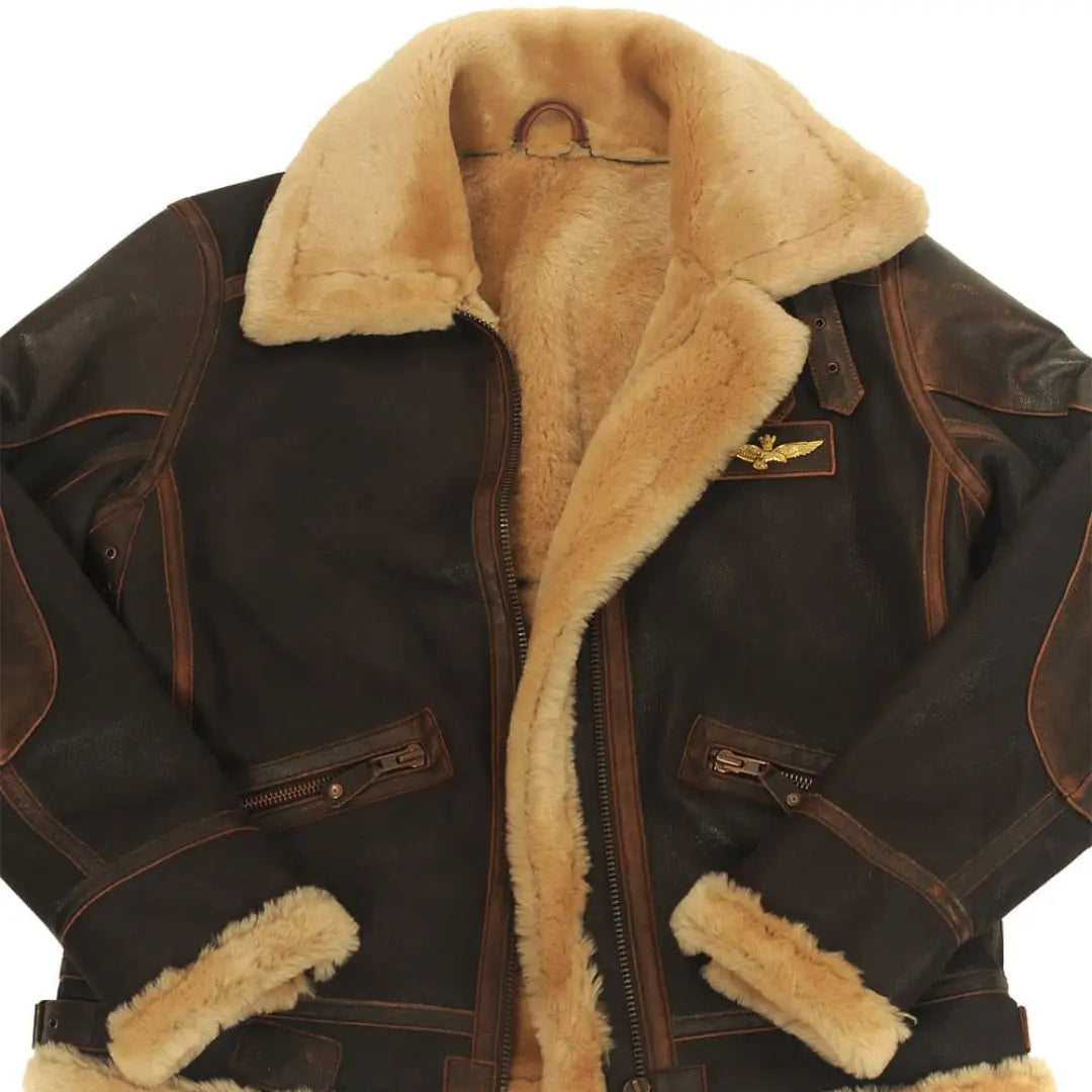 Optew Men’s Fleece-Lined Bomber Jacket with Collar