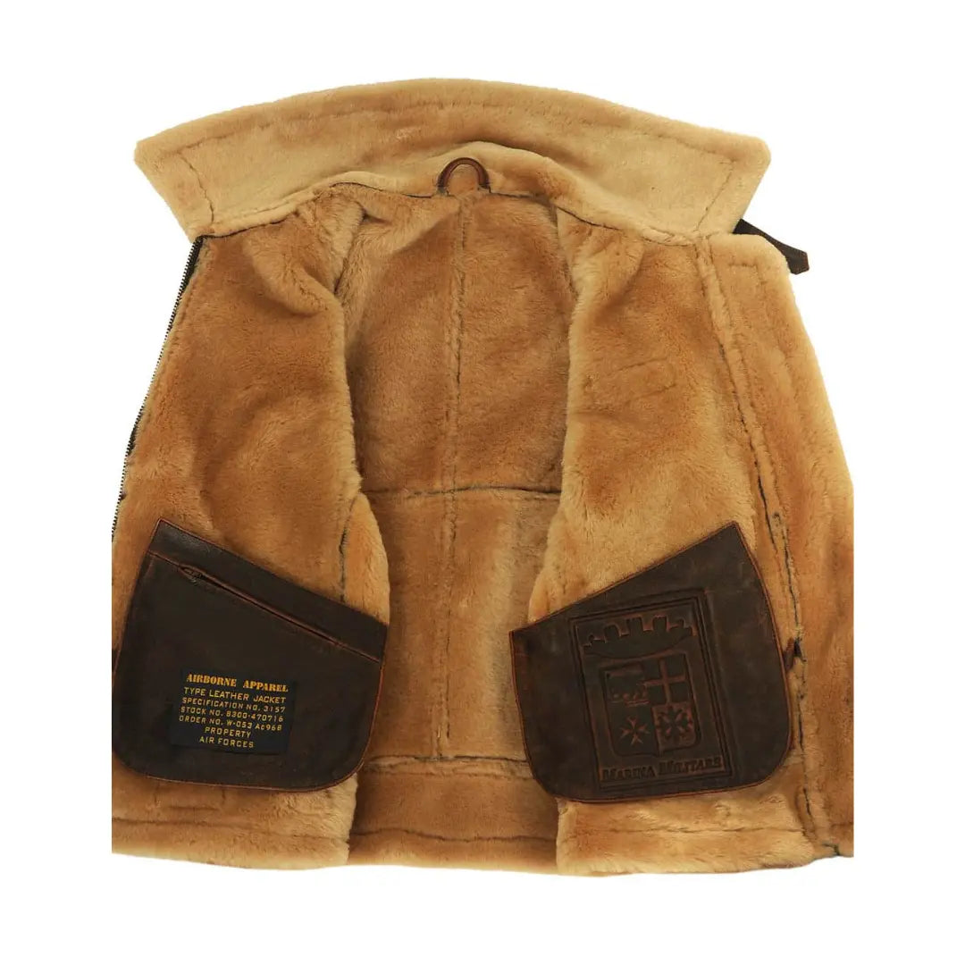Optew Men’s Fleece-Lined Bomber Jacket with Collar