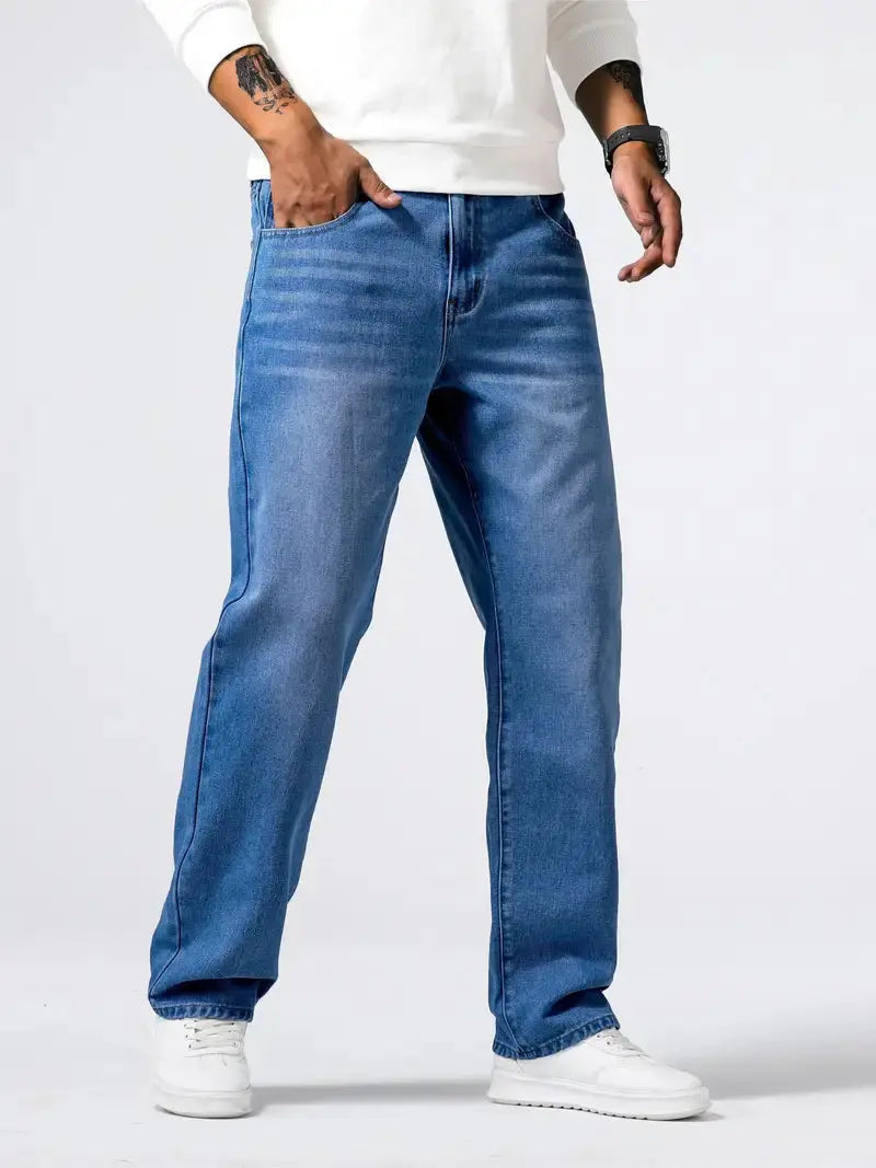 Optew Men's Jeans Stretch Soft Fabric Comfortable Fit